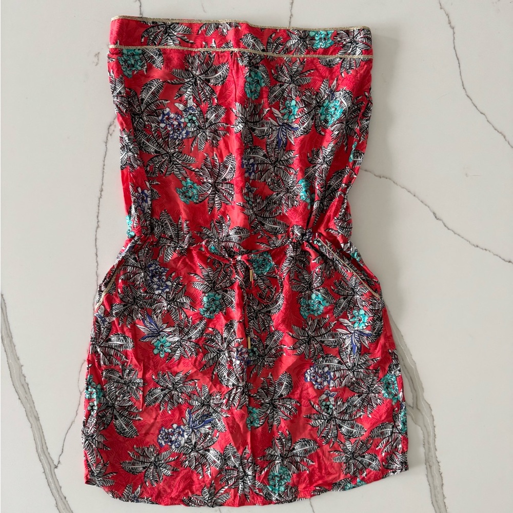 Nina Kaufman Floral Strapless Dress